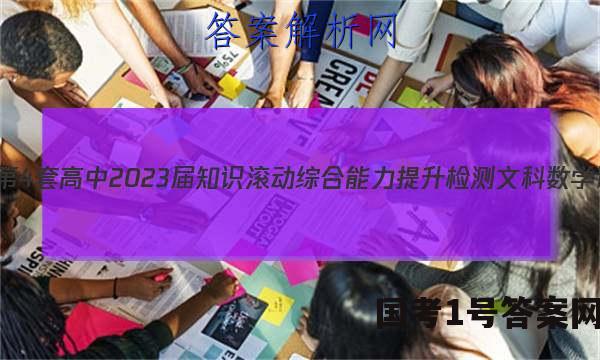 [国考1号4]第4套 高中2023届知识滚动综合能力提升检测文科数学试题答案