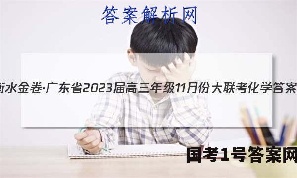 衡水金卷·广东省2023届高三年级11月份大联考化学答案