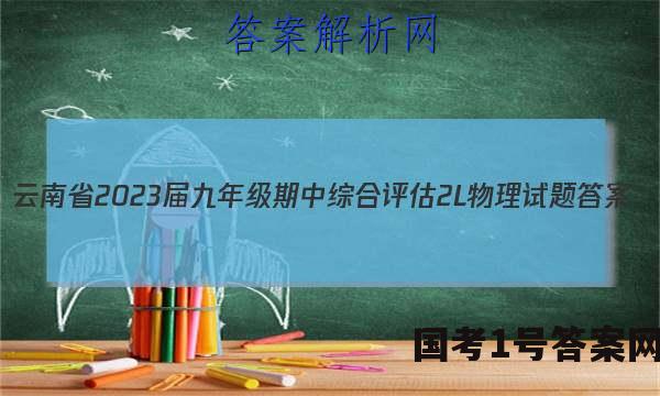 云南省2023届九年级期中综合评估[2L]物理试题 答案