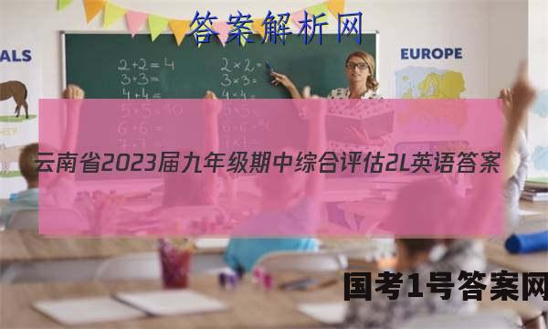 云南省2023届九年级期中综合评估[2L]英语答案