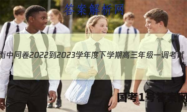 衡中同卷 2022-2023学年度下学期高三年级一调考试(新高考/新教材)数学答案