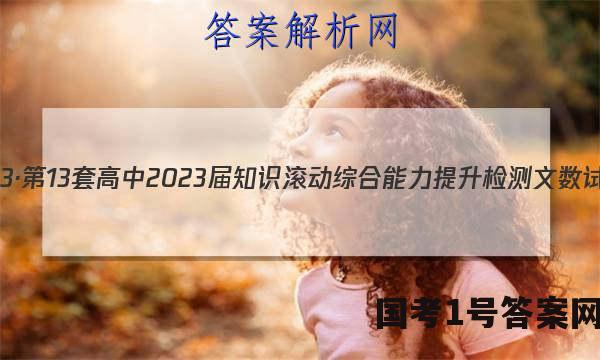 国考1号13·第13套高中2023届知识滚动综合能力提升检测文数试题 答案