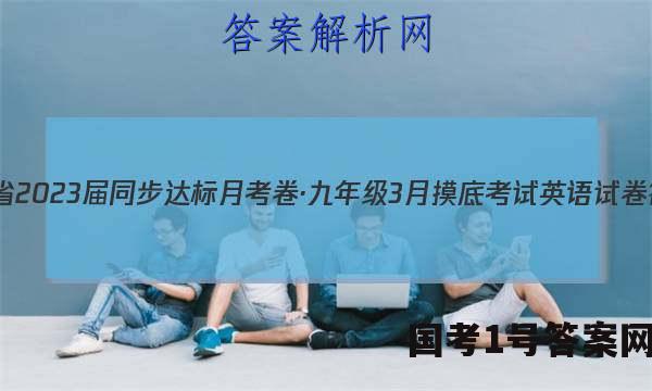 安徽省2023届同步达标月考卷·九年级3月摸底考试英语试卷 答案(更新中)