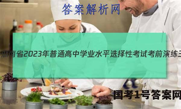 炎德英才大联考·湖南省2023年普通高中学业水平选择性考试考前演练三物理试题 答案