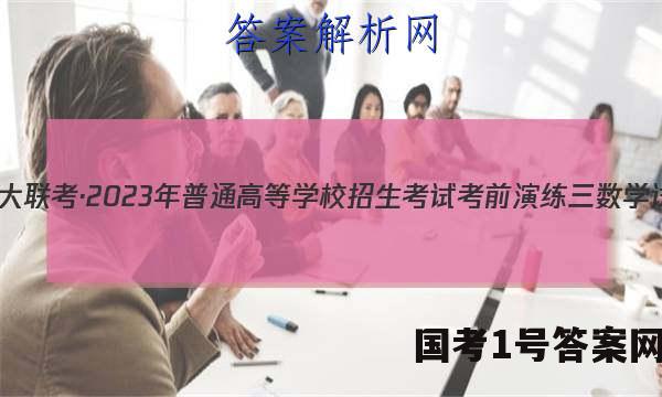 炎德英才大联考·2023年普通高等学校招生考试考前演练三数学试题 答案