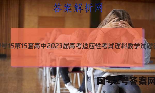 [国考1号15]第15套 高中2023届高考适应性考试理科数学试题答案