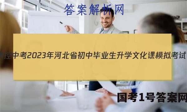 [掌控中考]2023年河北省初中毕业生升学文化课模拟考试(二)2数学答案